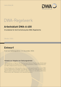 Vorderes Coverbild Arbeitsblatt DWA-A 400 Grundsätze für die Erarbeitung des DWA-Regelwerks (Entwurf)