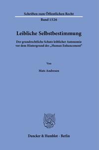 Vorderes Coverbild Leibliche Selbstbestimmung.