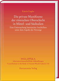 Vorderes Coverbild Die private Munifizenz der römischen Oberschicht in Mittel- und Süditalien