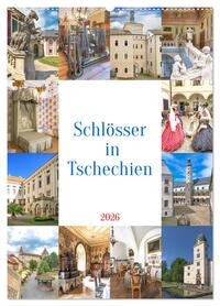 Vorderes Coverbild Schösser in Tschechien (Wandkalender 2026 DIN A2 hoch), CALVENDO Monatskalender
