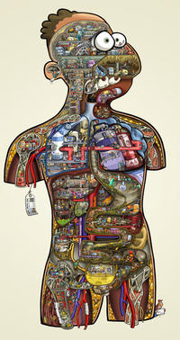 Vorderes Coverbild Cartoonposter "Human Project" - klein