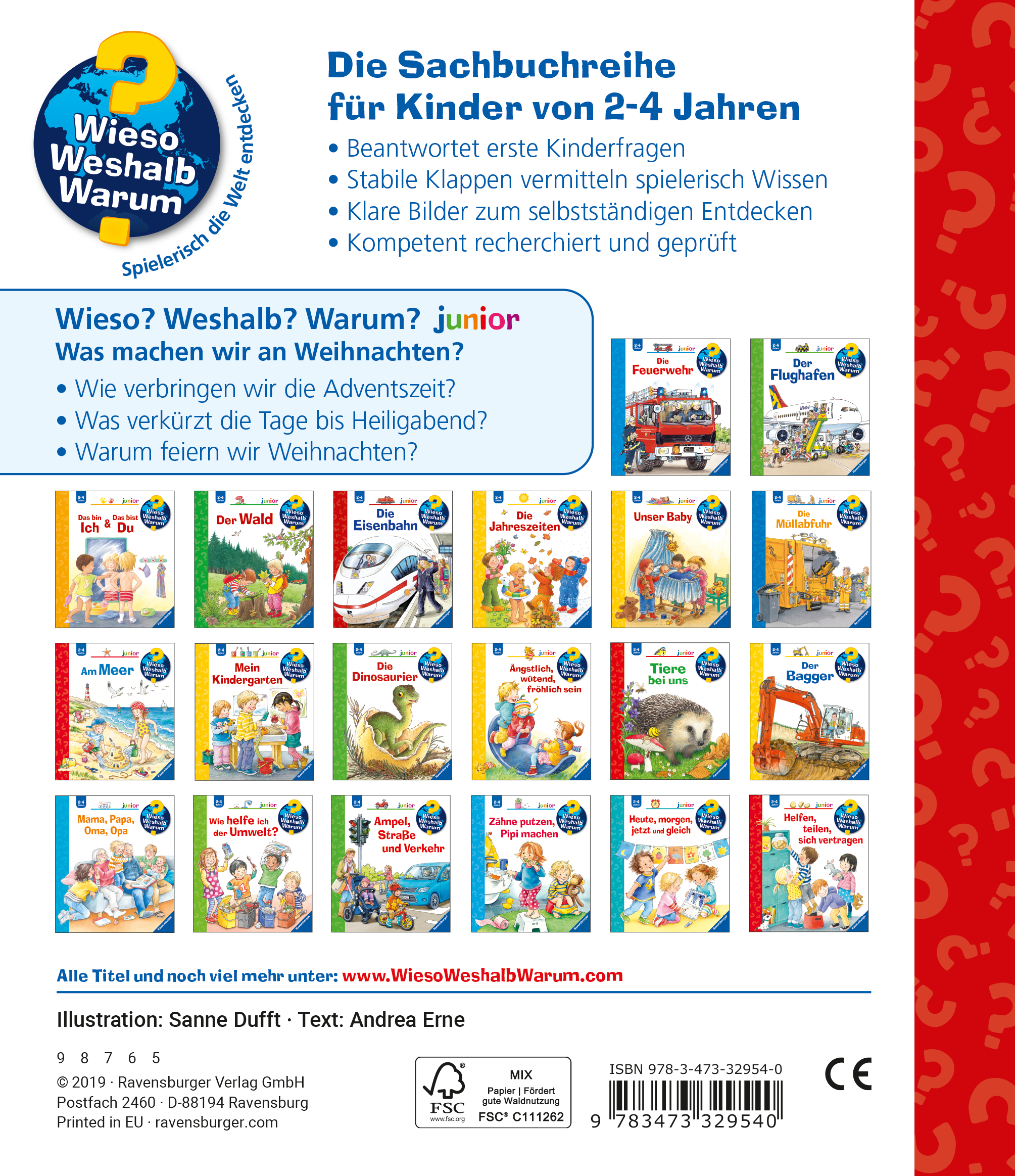 Rückseitencover Wieso? Weshalb? Warum? junior, Band 44 - Was machen wir an Weihnachten?