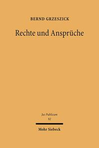 Vorderes Coverbild Rechte und Ansprüche