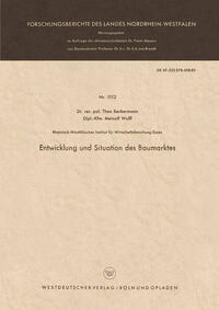 Vorderes Coverbild Entwicklung und Situation des Baumarktes