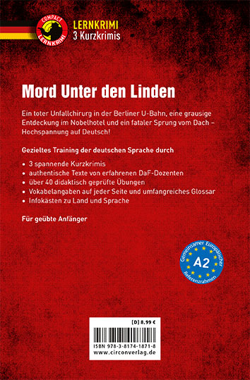 Rückseitencover Mord unter den Linden