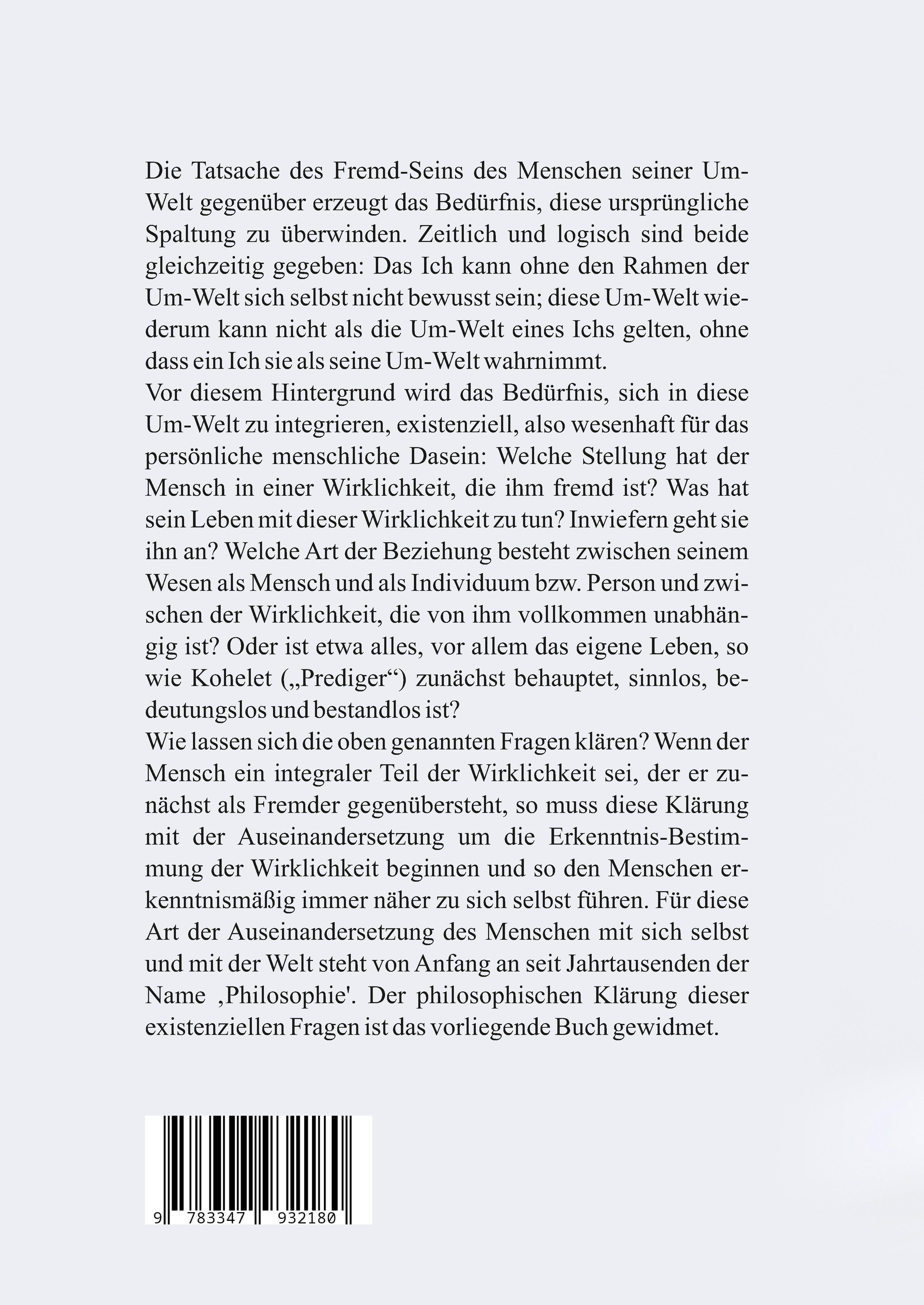 Rückseitencover Von der Selbst-Begegnung