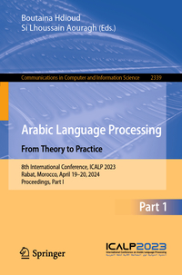 Vorderes Coverbild Arabic Language Processing: From Theory to Practice