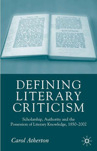 Vorderes Coverbild Defining Literary Criticism