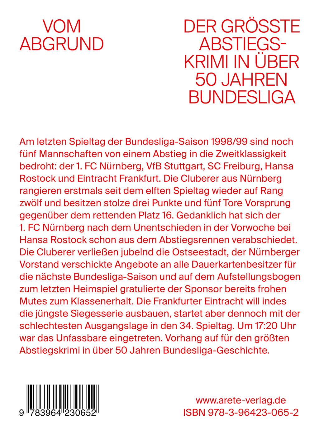 Rückseitencover Vom Abgrund