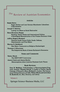 Vorderes Coverbild The Review of Austrian Economics