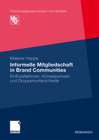 Vorderes Coverbild Informelle Mitgliedschaft in Brand Communities