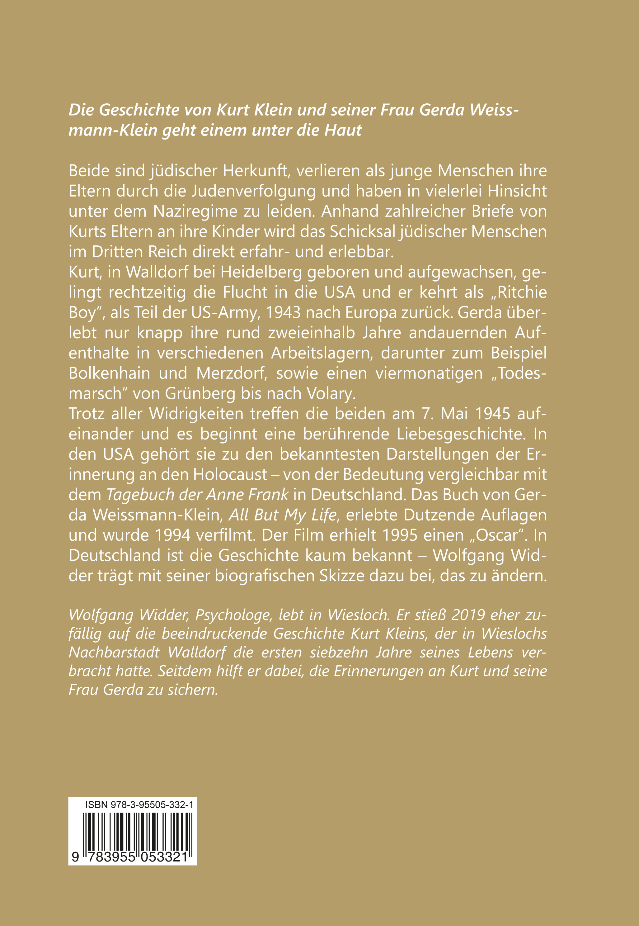 Rückseitencover Kurt Klein