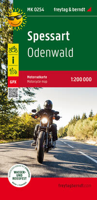 Vorderes Coverbild Spessart, Motorradkarte 1:200.000, freytag & berndt