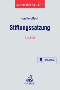 Vorderes Coverbild Stiftungssatzung