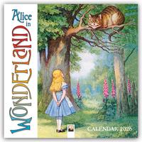 Vorderes Coverbild Alice in Wonderland – Alice im Wunderland 2026 – Original Flame Tree Publishing-Kalender [Kalender]