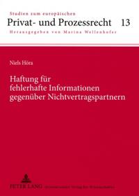 Vorderes Coverbild Haftung für fehlerhafte Informationen gegenüber Nichtvertragspartnern