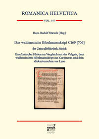 Vorderes Coverbild Das waldensische Bibelmanuskript C169 [706] der Zentralbibliothek Zürich