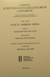 Vorderes Coverbild Sancti Ambrosi opera pars V: Expositio psalmi CXVIII