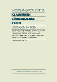 Vorderes Coverbild Klausuren Bürgerliches Recht