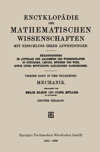Vorderes Coverbild Encyklopädie der Mathematischen Wissenschaften mit Einschluss ihrer Anwendungen