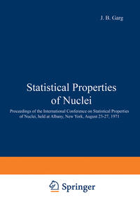 Vorderes Coverbild Statistical Properties of Nuclei