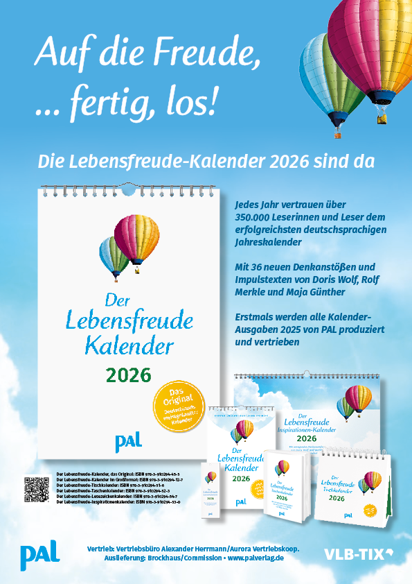 Werbematerial (Bild) Der Lebensfreude-Lesezeichenkalender 2026