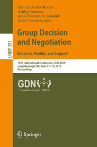 Vorderes Coverbild Group Decision and Negotiation: Behavior, Models, and Support