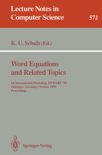 Vorderes Coverbild Word Equations and Related Topics