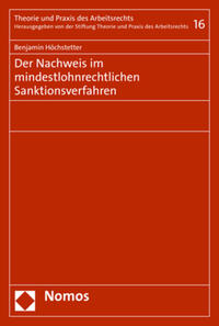 Vorderes Coverbild Der Nachweis im mindestlohnrechtlichen Sanktionsverfahren