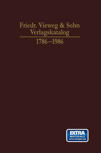 Vorderes Coverbild Friedr. Vieweg & Sohn Verlagskatalog