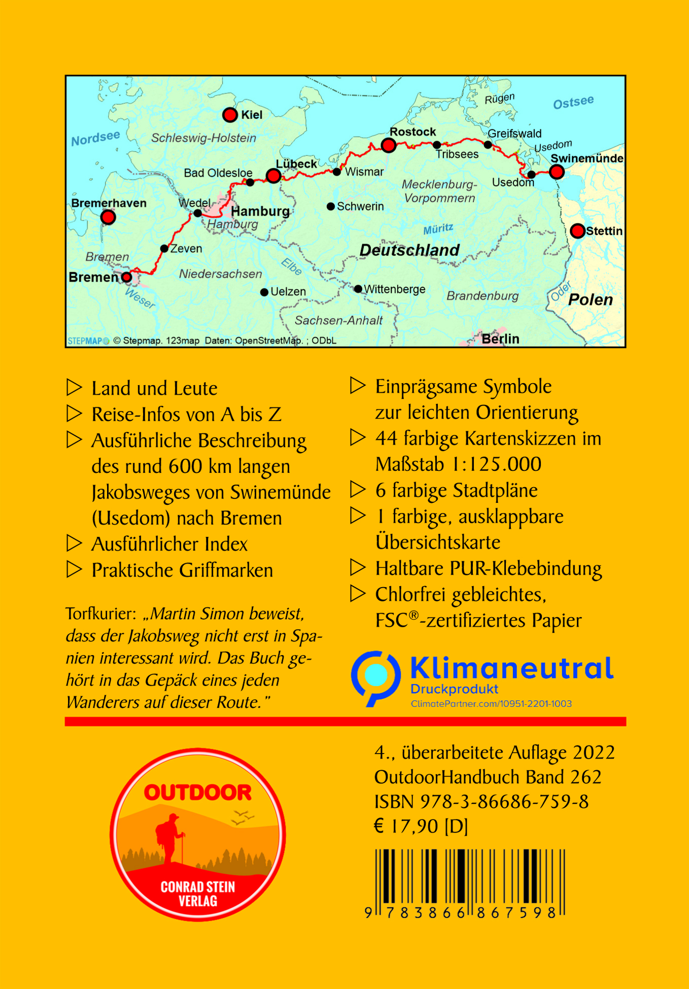 Rückseitencover Jakobsweg Via Baltica