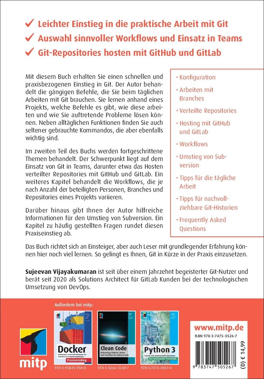 Rückseitencover Git Schnelleinstieg