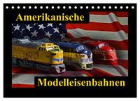 Vorderes Coverbild Amerikanische Modelleisenbahnen (Tischkalender 2025 DIN A5 quer), CALVENDO Monatskalender