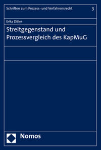 Vorderes Coverbild Streitgegenstand und Prozessvergleich des KapMuG
