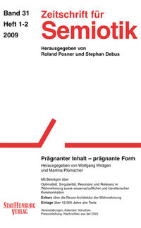 Vorderes Coverbild Zeitschrift für Semiotik / Prägnanter Inhalt - prägnante Form