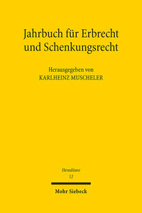 Vorderes Coverbild Jahrbuch für Erbrecht und Schenkungsrecht