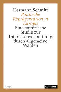 Vorderes Coverbild Politische Repräsentation in Europa