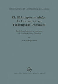 Vorderes Coverbild Die Einkaufsgenossenschaften des Handwerks in der Bundesrepublik Deutschland