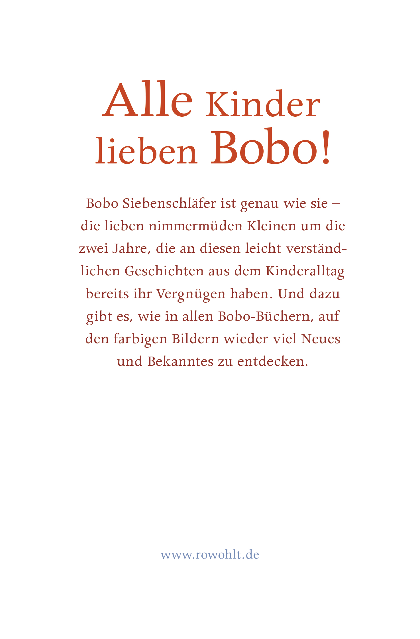 Rückseitencover Bobo Siebenschläfer macht munter weiter