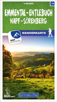 Vorderes Coverbild Kümmerly+Frey Wanderkarte 19 Emmental, Entlebuch 1:40.000