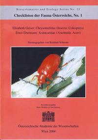 Vorderes Coverbild Checklisten der Fauna Österreichs, Nummer 1: Chrysomelidae (Insecta: Coleoptera), Scutacardidae (Arachnida: Acari)