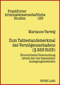 Vorderes Coverbild Zum Tatbestandsmerkmal des Vermögensschadens (§ 263 StGB)