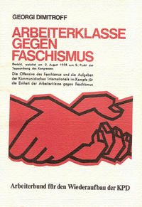 Vorderes Coverbild Arbeiterklasse gegen Faschismus
