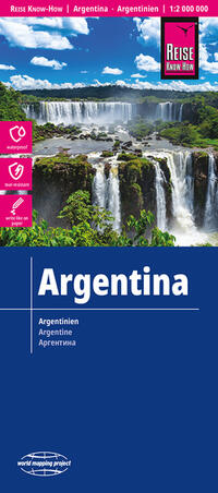 Vorderes Coverbild Reise Know-How Landkarte Argentinien / Argentina (1:2.000.000)
