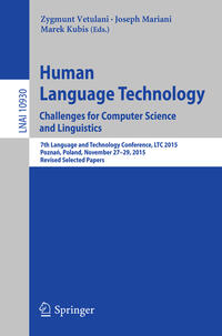 Vorderes Coverbild Human Language Technology. Challenges for Computer Science and Linguistics