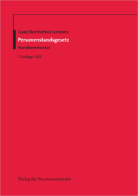 Vorderes Coverbild Personenstandsgesetz