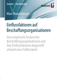 Vorderes Coverbild Einflussfaktoren auf Beschaffungsorganisationen