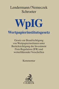 Vorderes Coverbild Wertpapierinstitutsgesetz. WpIG