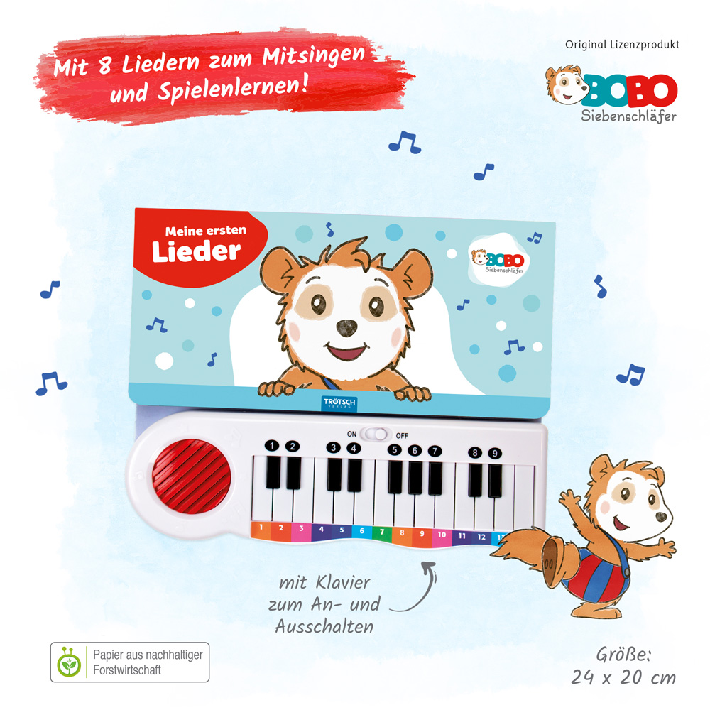 Beispielinhalt (Bild) Trötsch Bobo Siebenschläfer Klavierbuch Meine ersten Lieder Soundbuch Liederbuch