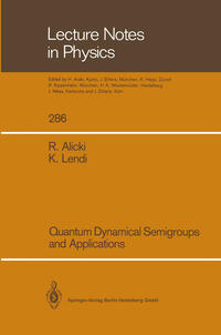 Vorderes Coverbild Quantum Dynamical Semigroups and Applications